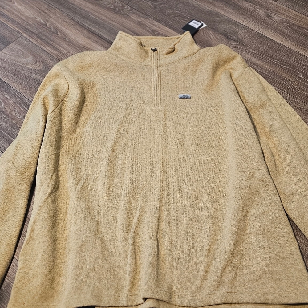 Ocean Coast Men's Beige Zip-Up Sweater